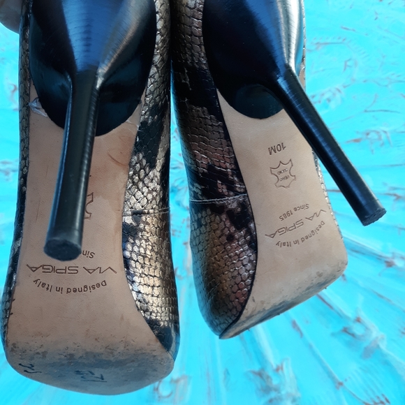 😁VIA SPIGA Snakeskin Heels - Picture 7 of 8